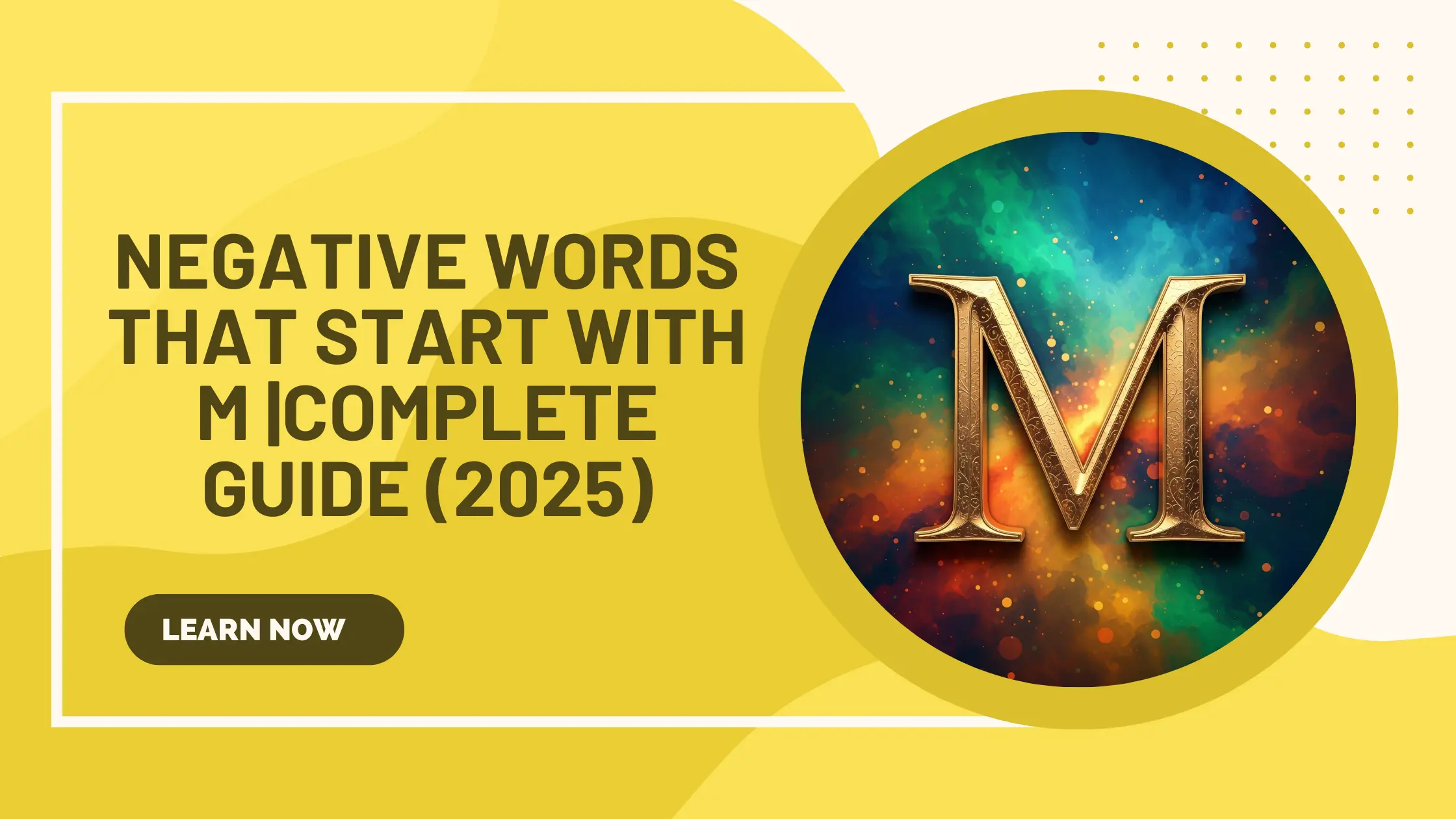 negative words that start with M