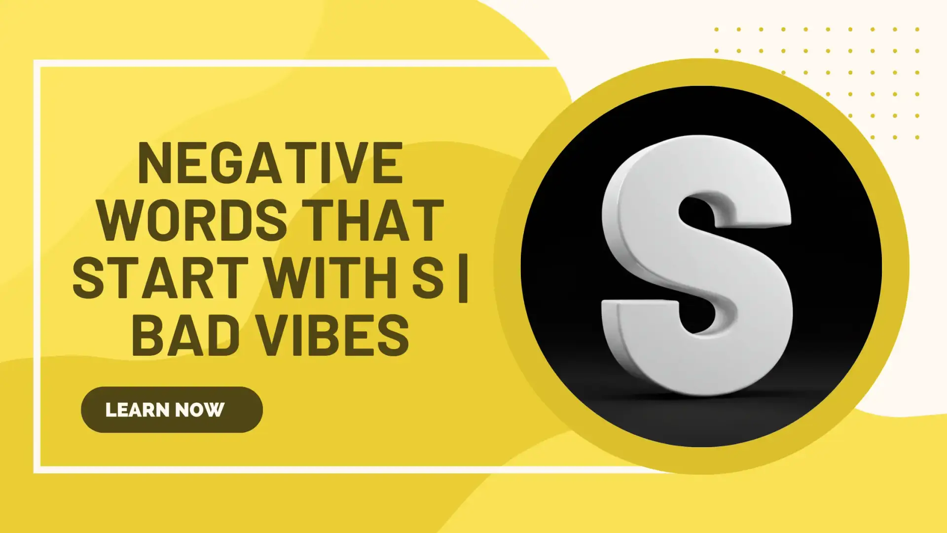 Negative words that start with S