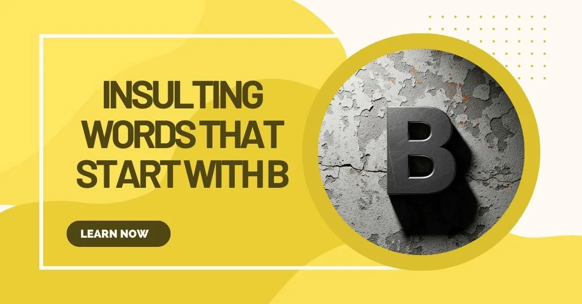 insulting words that start with b