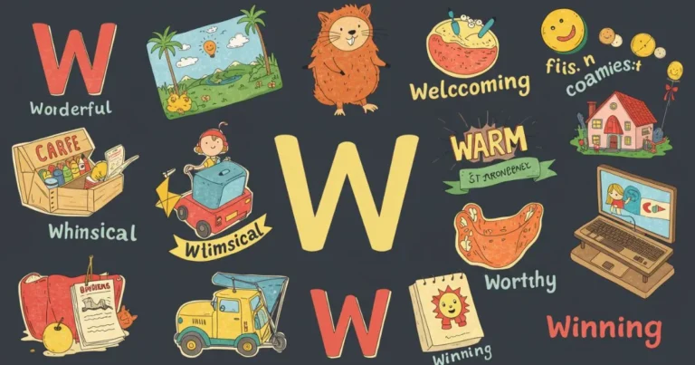 positive words that start with w