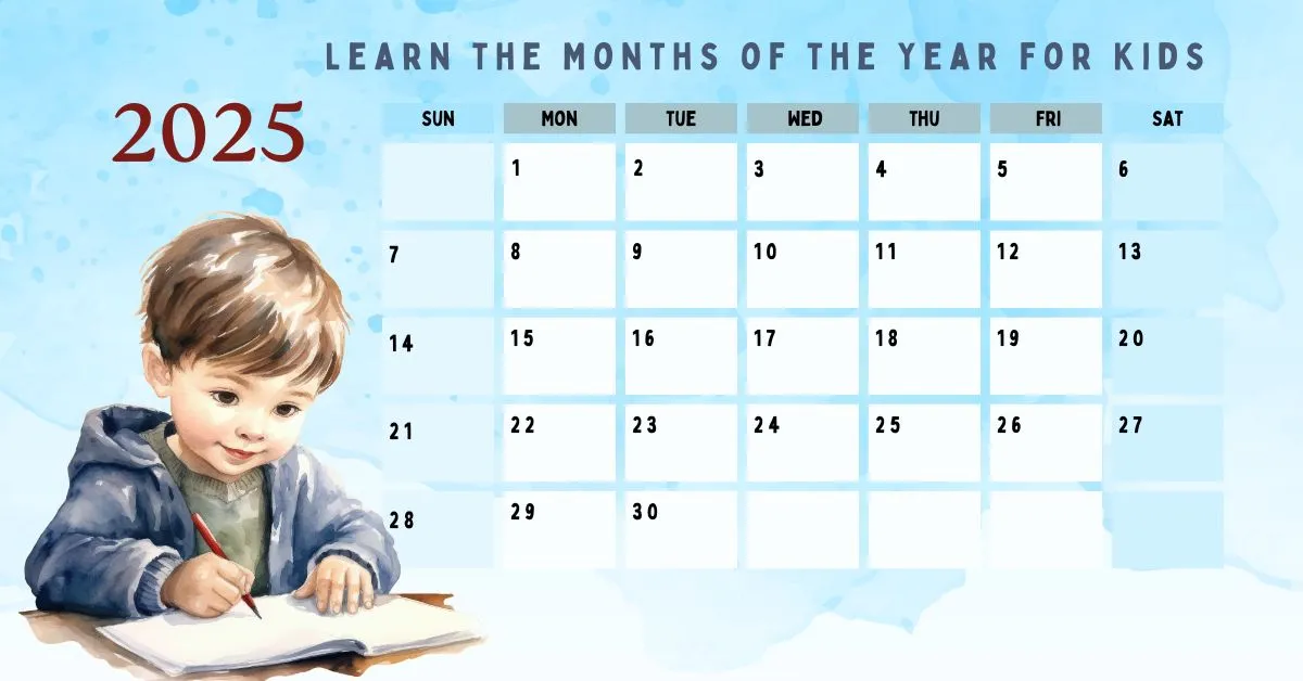 months of the year for kids
